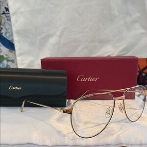 Cartier Elegant Gold Frame Glasses